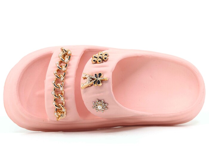 Sonimix Zenne EZ0118.02 Çift Bantlı Lux Eva Terlik Pudra - Sonimix (1)