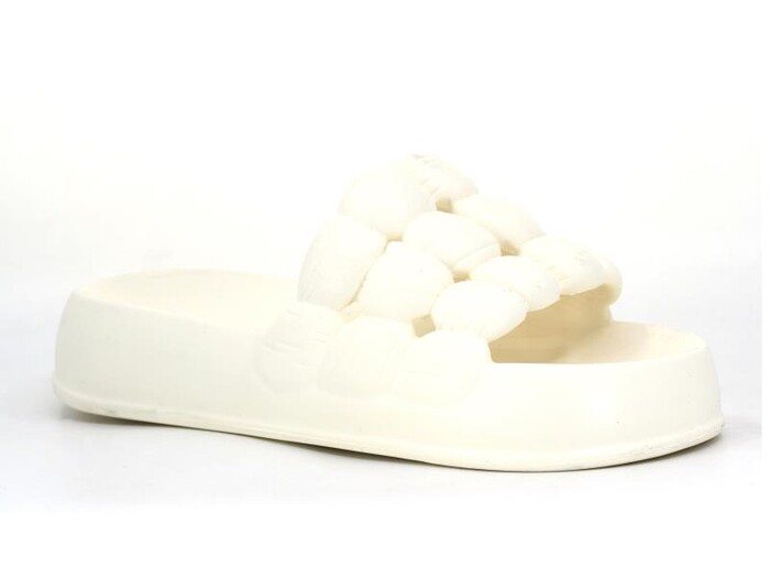 Sonimix Zenne EZ0127.01 Örgülü Yüksek Lux Eva Terlik Krem - Sonimix