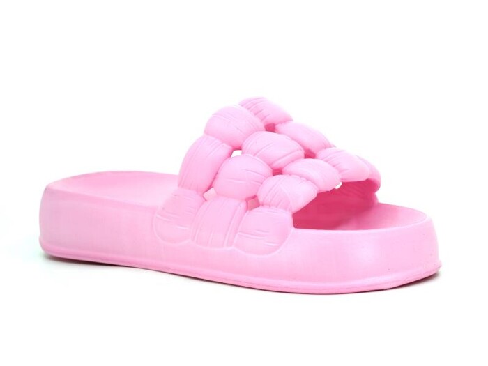 Sonimix Zenne EZ0127.01 Örgülü Yüksek Lux Eva Terlik Pembe - Sonimix