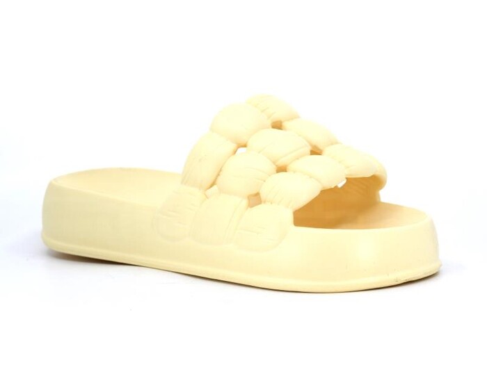 Sonimix Zenne EZ0127.01 Örgülü Yüksek Lux Eva Terlik Soft Sarı - Sonimix