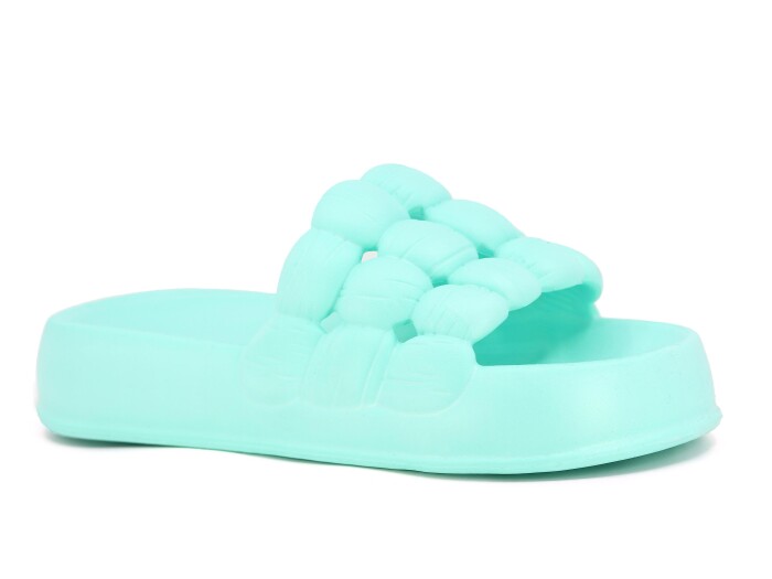 Sonimix Zenne EZ0127.01 Örgülü Yüksek Lux Eva Terlik Su Yeşili - Sonimix