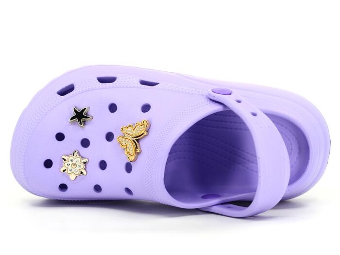 Sonimix Zenne EZ0129.01 Yüksek Taşlı Eva Cross Terlik Lila - 2