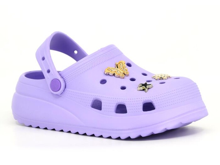 Sonimix Zenne EZ0129.01 Yüksek Taşlı Eva Cross Terlik Lila - Sonimix