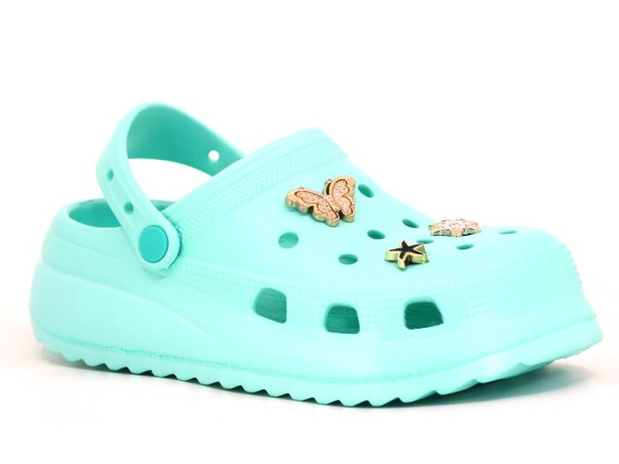 Sonimix Zenne EZ0129.01 Yüksek Taşlı Eva Cross Terlik Su Yeşili - Sonimix