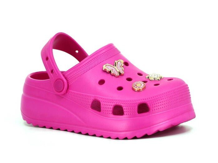 Sonimix Zenne EZ0129.01 Yüksek Taşlı Eva Cross Terlik Fuşya - Sonimix