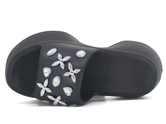 Sonimix Zenne EZ0156.02 Yüksek Kristal Lux Eva Terlik Siyah - Sonimix (1)