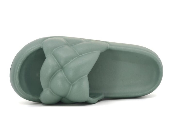 Sonimix Zenne EZ0157.01 Örgülü Lux Eva Terlik Çağla Yeşili - Sonimix (1)