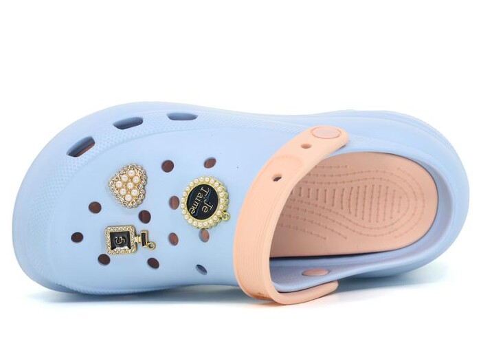 Sonimix Zenne EZ0160.01 Çift Taban Jetaime Eva Cross Terlik Bebe Mavisi - Pudra - 2