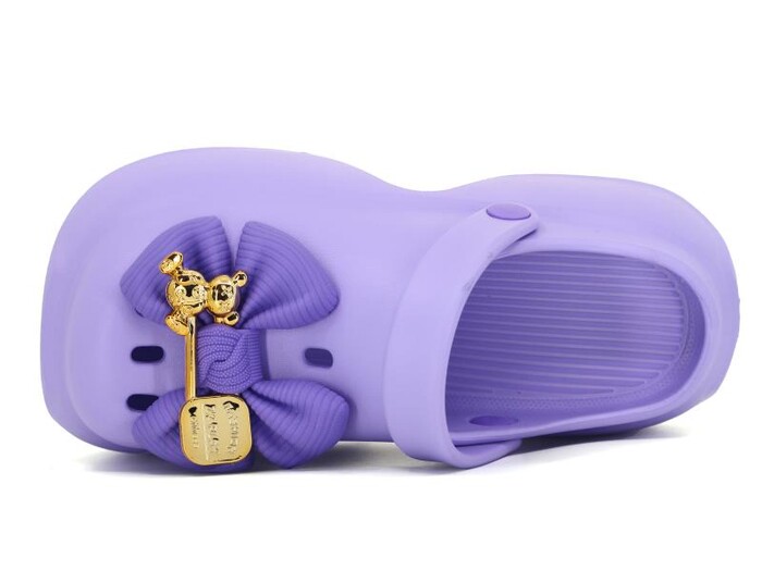 Sonimix Zenne EZ0162.10 Papyonlu Kapalı Eva Cross Terlik Lila - 2