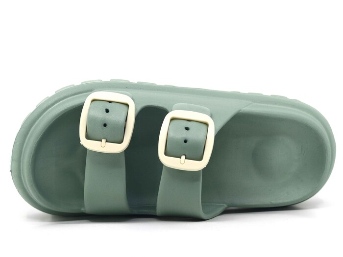 Sonimix Zenne EZ0173.01 Çift Tokalı Lux Eva Terlik Çağla Yeşili - Sonimix (1)