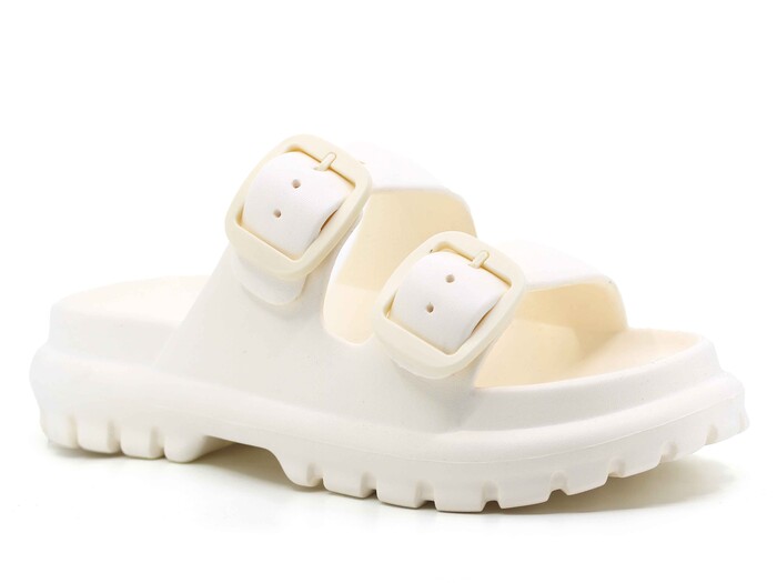 Sonimix Zenne EZ0173.01 Çift Tokalı Lux Eva Terlik Krem - Sonimix