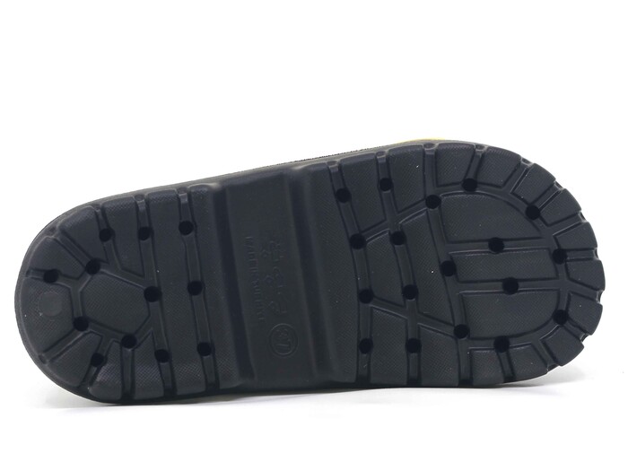 Sonimix Zenne EZ0173.02 Yeni Altın Büyük Çift Tokalı Lux Eva Terlik Siyah - 3