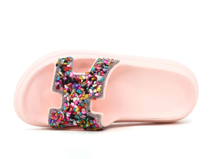 Sonimix Zenne EZ0179.10 Taşlı Lux Eva Terlik Soft Pudra - Sonimix (1)