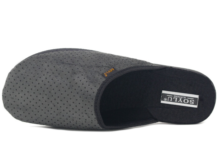 Soylu Merdane 2022 Kışlık PVC Ev Terliği Füme - Soylu (1)