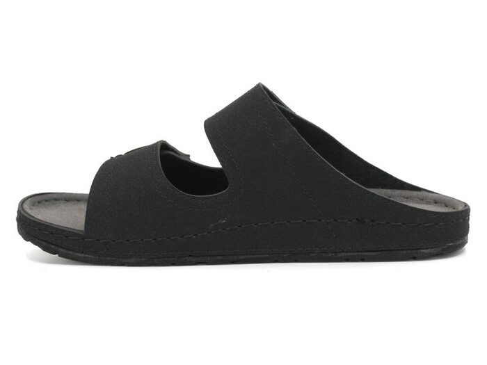 Soylu Merdane SMM02 Çift Cırtlı Kutulu Günlük Terlik Siyah - Soylu (1)