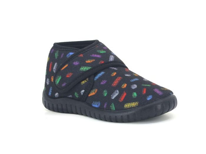 Soylu Patik PNS03 Cırtlı Panduf Siyah - Lacivert - Soylu