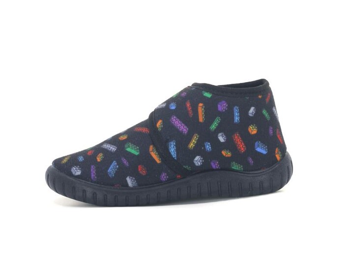 Soylu Patik PNS03 Cırtlı Panduf Siyah - Lacivert - Soylu (1)