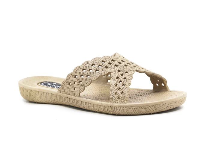 Soylu Zenne 003 PVC Poşetli Kaydırmaz Terlik Bej - 1