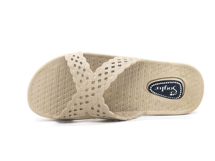 Soylu Zenne 003 PVC Poşetli Kaydırmaz Terlik Bej - Soylu (1)