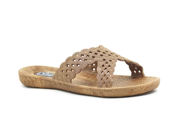 Soylu Zenne 003 PVC Poşetli Kaydırmaz Terlik Bronz - Soylu