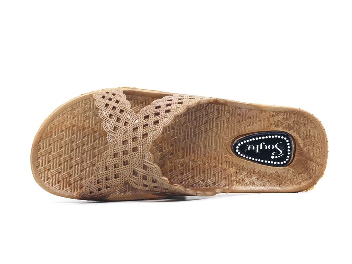 Soylu Zenne 003 PVC Poşetli Kaydırmaz Terlik Bronz - 2