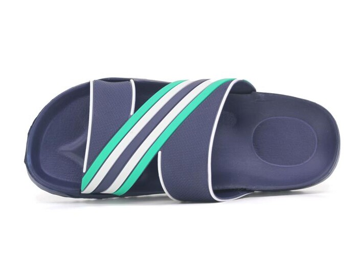 Soylu Zenne 15471 Çapraz Geçmeli Poşetli Lux Eva Terlik Lacivert - Yeşil - Beyaz - Soylu (1)