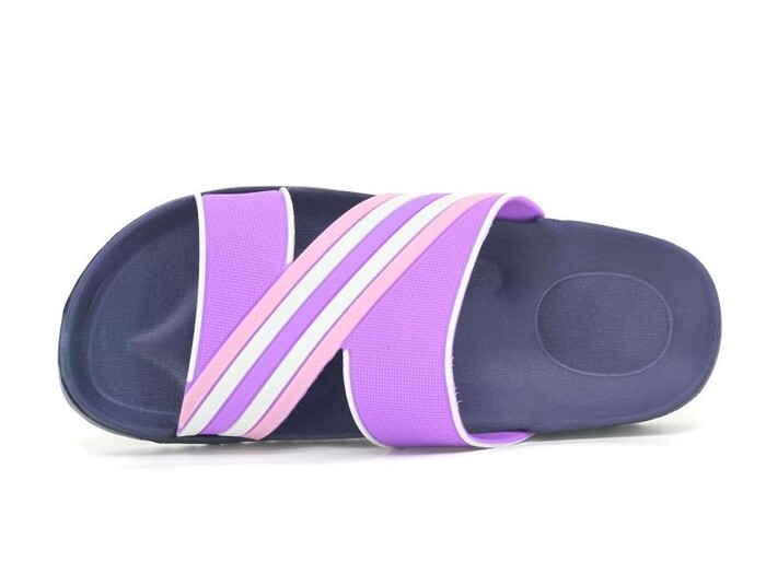 Soylu Zenne 15471 Çapraz Geçmeli Poşetli Lux Eva Terlik Lila - Beyaz - Pudra - Soylu (1)