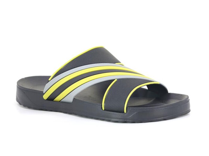 Soylu Zenne 15471 Çapraz Geçmeli Poşetli Lux Eva Terlik Siyah - Sarı - Gri - Soylu