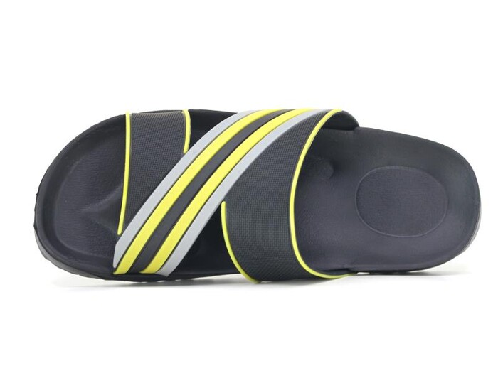 Soylu Zenne 15471 Çapraz Geçmeli Poşetli Lux Eva Terlik Siyah - Sarı - Gri - Soylu (1)