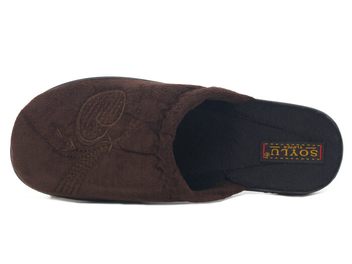 Soylu Zenne 2022 Kışlık PVC Ev Terliği Kahve - Soylu (1)