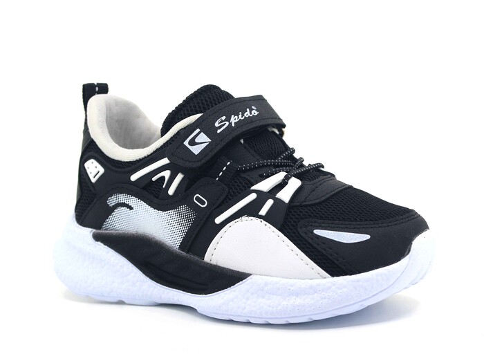 Spido Filet 015 Cırtlı Anorak Spor Ayakkabı Siyah - Beyaz - Spido