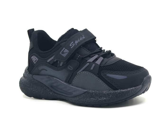 Spido Filet 015 Cırtlı Anorak Spor Ayakkabı Siyah - Füme - Spido