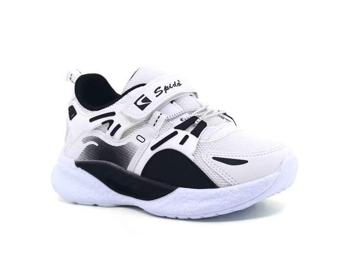 Spido Patik 015 Cırtlı Anorak Spor Ayakkabı Beyaz - Siyah - Spido