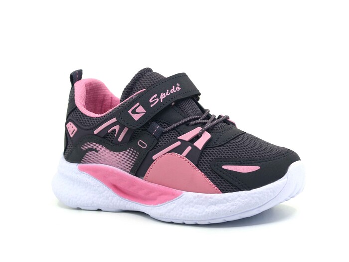 Spido Patik 015 Cırtlı Anorak Spor Ayakkabı Füme - Pembe 
