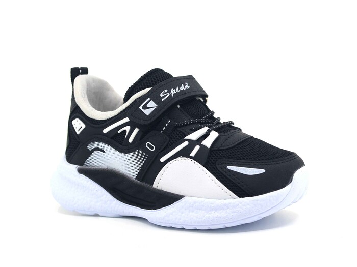 Spido Patik 015 Cırtlı Anorak Spor Ayakkabı Siyah - Beyaz - Spido