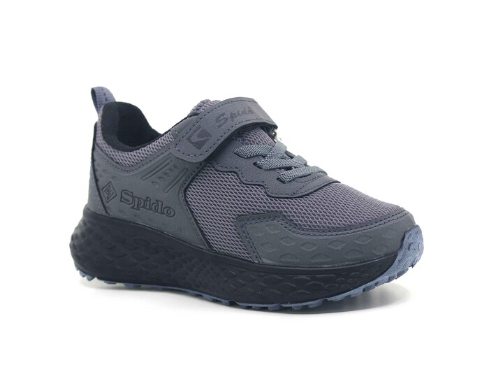 Spido Patik 016 Cırtlı Anorak Spor Ayakkabı Füme - Siyah - Spido