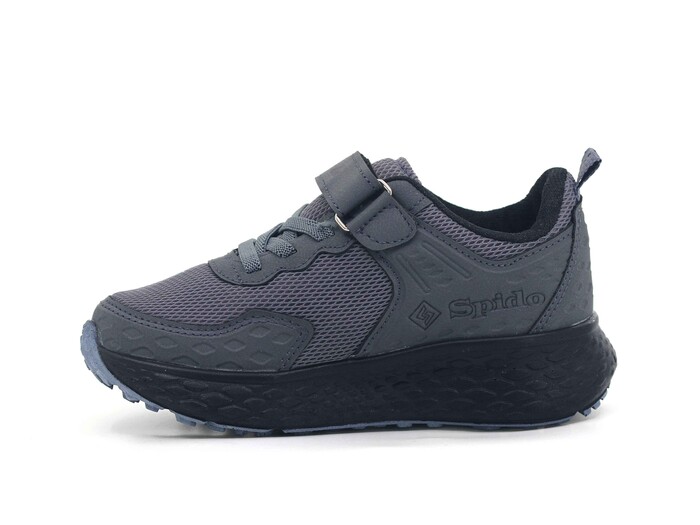 Spido Patik 016 Cırtlı Anorak Spor Ayakkabı Füme - Siyah