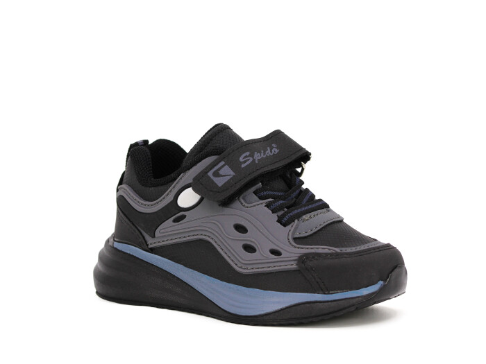 Spido Patik 019 Cilt Spor Ayakkabı Siyah - Füme - Spido
