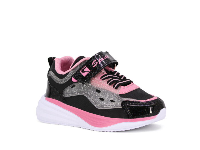 Spido Patik 019 Cilt Spor Ayakkabı Siyah - Pembe - Spido