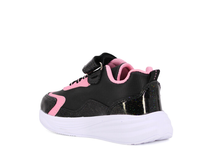 Spido Patik 019 Cilt Spor Ayakkabı Siyah - Pembe - 2