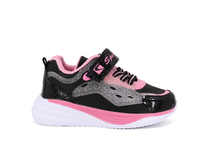 Spido Patik 019 Cilt Spor Ayakkabı Siyah - Pembe - 3