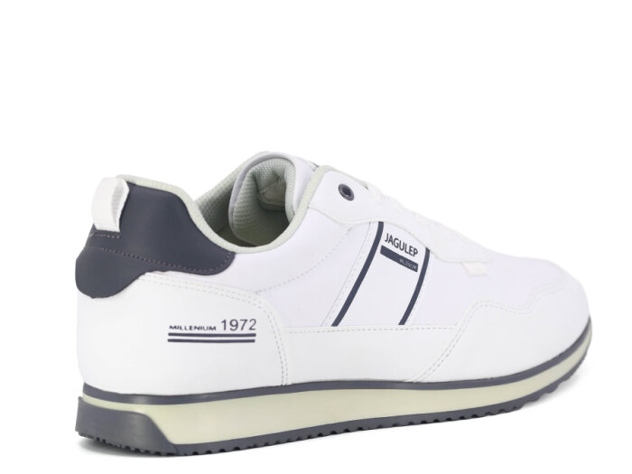 Star Jagulep Merdane Bugatti Cilt Spor Ayakkabı Beyaz - Füme - 3