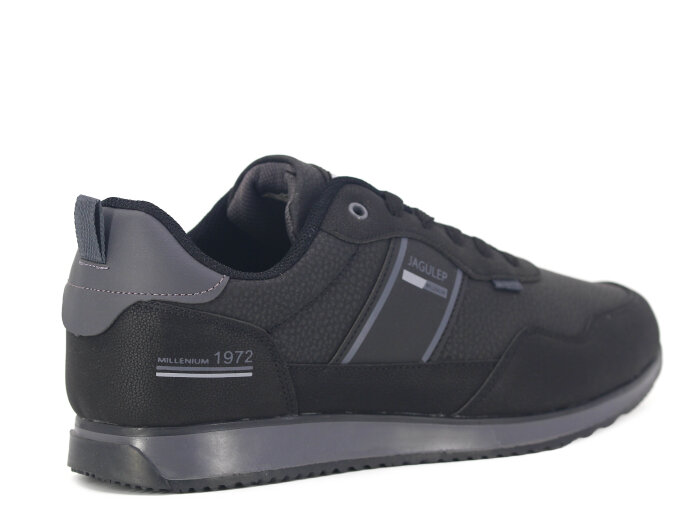 Star Jagulep Merdane Bugatti Cilt Spor Ayakkabı Siyah - Füme - 3