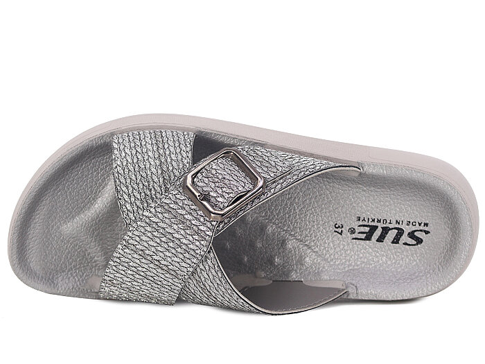 Sue Zenne 1355-Atina Enj. Kutulu Günlük Terlik Füme - Sue (1)