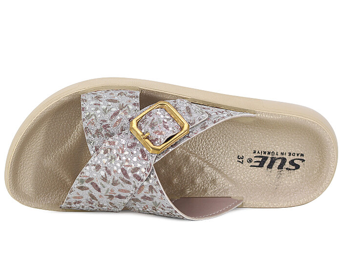 Sue Zenne 1355-Dalmaçya Enj. Kutulu Günlük Terlik Kırmızı - 2