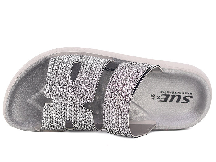 Sue Zenne 1356-Atina Enj. Kutulu Günlük Terlik Füme - Sue (1)