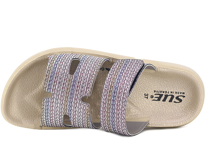 Sue Zenne 1356-Atina Enj. Kutulu Günlük Terlik Mor - Sue (1)