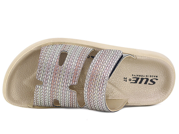 Sue Zenne 1356-Atina Enj. Kutulu Günlük Terlik Yeşil - 2