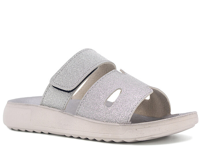 Sue Zenne 1356-Simli Kutulu Enj. Günlük Terlik Gümüş - 1