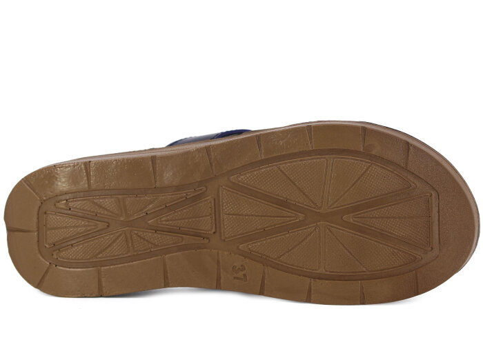 Sue Zenne 1453 Yapraklı Pedli Günlük Terlik Lacivert - 3